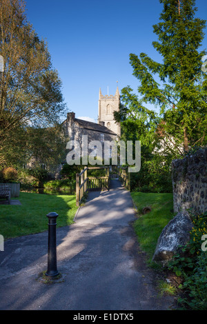 The footpath to All Saints Church, Nunney, near Frome, Somerset Stock Photo