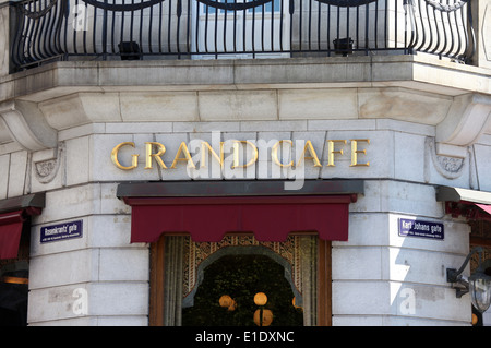 Famous Grand Cafe in Oslo Stock Photo