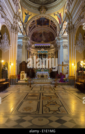 Interior, Gozo Cathedral, Rabat (Victoria), Gozo, Malta, Europe Stock ...