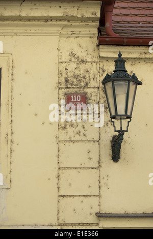 Old street lantern in the streets of Prague Stock Photo