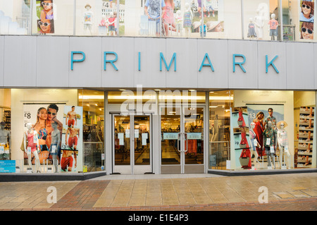 Primark store shop front entrance in shopping centre. Telford ...