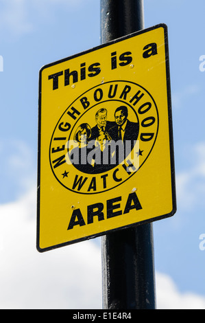 Sign in a Neighbourhood Watch area Stock Photo