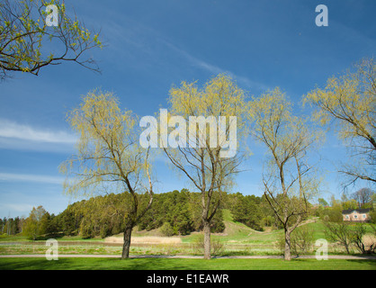 Porvoo, Finland, view towards Linnamaki, old viking fortress site Stock Photo