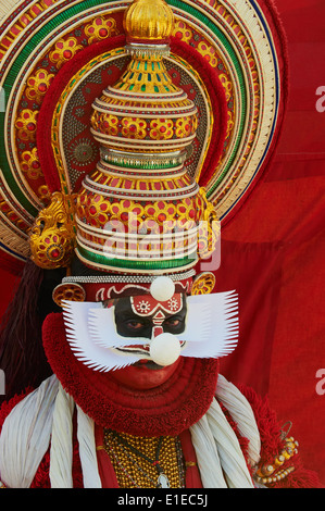 India, Kerala State, Fort cochin or Kochi, Kathakali dancers Stock Photo