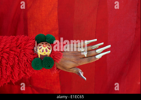 India, Kerala State, Fort cochin or Kochi, Kathakali dancers Stock Photo