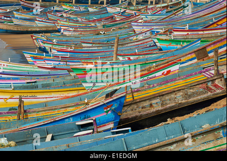 India, Kerala state, Vizhinjam, fishing harbour near Kovalam Stock Photo