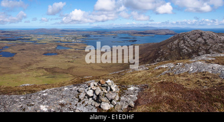 View north from summit of Li a deas, North Uist, Outer Hebrides, Scotland Stock Photo
