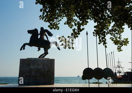 Greece, Macedonia, Thessaloniki, Alexander the Great statue Stock Photo