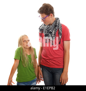 Hipster boy and a girl Stock Photo