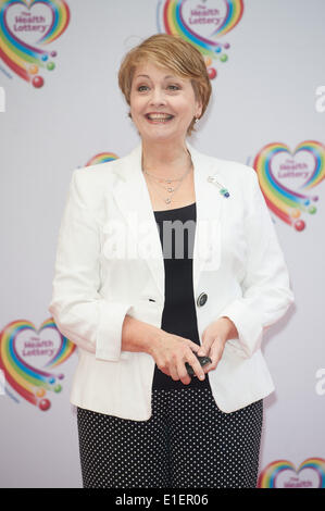 London, UK. 2nd June 2014. Anne Diamond arrives at the Health Lottery VIP tea party held at the Savoy in Central London, on Monday June 2, 2014. Credit:  Heloise/Alamy Live News Stock Photo