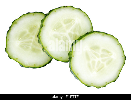 Cucumber on white background isolate closeup Stock Photo