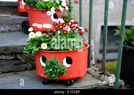 Henry vacuum cleaner used as a plant pot Stock Photo