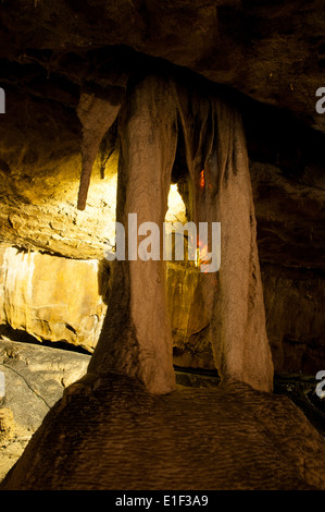 The limestone rock formation known as 'The Elephant' in Ingleborough Cave, Yorkshire Dales National Park, North Yorkshire. March Stock Photo