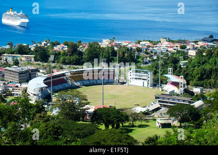 Windsor Park Soccer Stadium Roseau Dominica Nation Caribbean Sea Windward Island Stock Photo