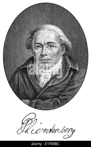 Georg Christoph Lichtenberg, 1742 - 1799, a German scientist, satirist and Anglophile, scientist, Stock Photo