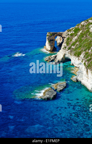 Greece, Ionian island, Paxi, Tripitos Arch Stock Photo