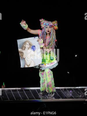 San Diego, California, USA. 2nd June, 2014. LADY GAGA performs during her ArtRave: The Artpop Ball tour at Viejas Arena at San Diego State University. Credit:  KC Alfred/ZUMAPRESS.com/Alamy Live News Stock Photo