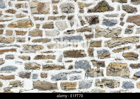 background of textured stones on wall Stock Photo