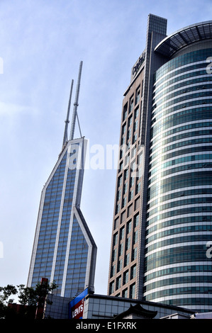 futuristic buildings Shanghai China Stock Photo