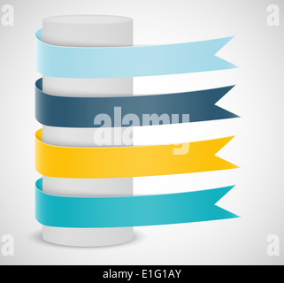 Set of ribbons. Infographic design Stock Photo