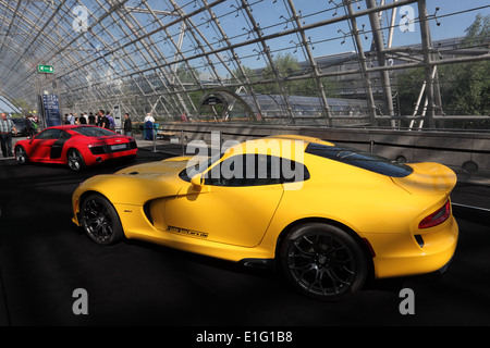 New Dodge Viper at the AMI - Auto Mobile International Trade Fair on June 1st, 2014 in Leipzig, Saxony, Germany Stock Photo