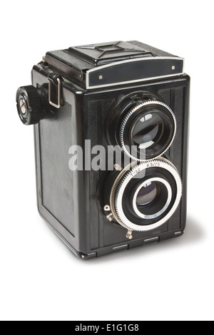 Old camera isolated on the white background Stock Photo - Alamy