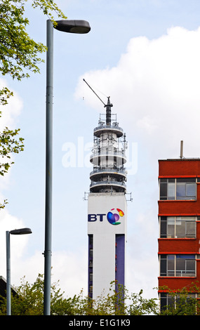 The British Telecom post office tower, Birmingham, West Midlands, England, UK, Western Europe. Stock Photo