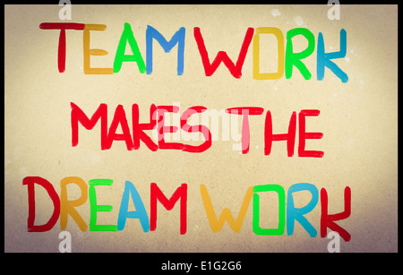 Teamwork Makes The Dream Work Concept Stock Photo