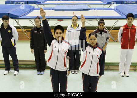 Chiba Port Arena, Chiba, Japan. 3rd June, 2014. the pledge for fair play, June 3, 2014 - Trampoline : The 3rd Trampoline Asian Championships at Chiba Port Arena, Chiba, Japan. © AFLO SPORT/Alamy Live News Stock Photo