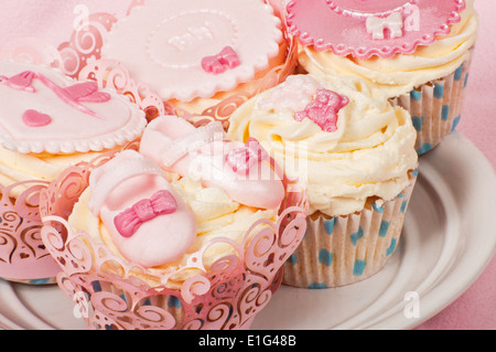 Cakes for a new born baby girl Stock Photo