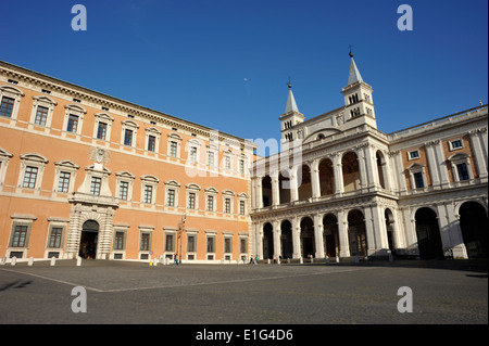 Italy, Rome, Lateran palace and basilica of San Giovanni in Laterano, Loggia delle Benedizioni Stock Photo