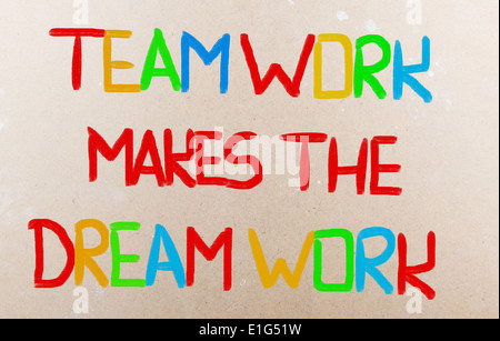 Teamwork Makes The Dream Work Concept Stock Photo