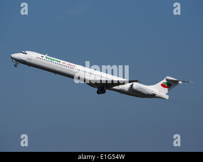 LZ-LDJ Bulgarian Air Charter McDonnell Douglas MD-82 - cn 53230 at Schiphol (AMS - EHAM), The Netherlands, 16may2014 Stock Photo