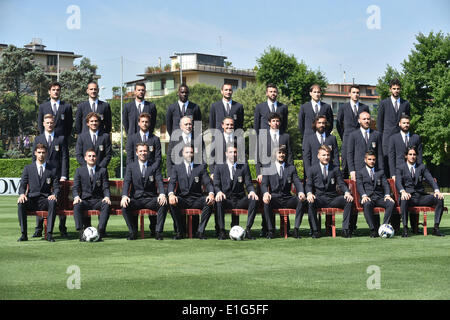 Florence. 3rd June, 2014. Italy's national soccer team players pose for an official photo in Coverciano, near Florence, Italy, June 3, 2014, prior to their departure for the World Cup 2014. © Alberto Lingria/Xinhua/Alamy Live News Stock Photo
