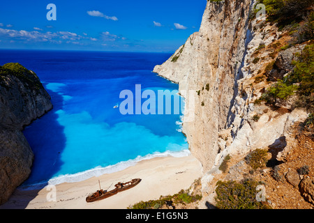 Greece, Ionian island, Zante island, Shipwreck beach Stock Photo