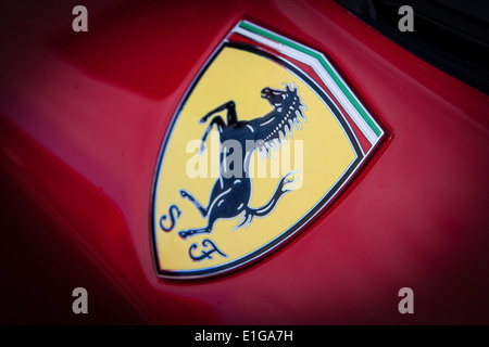 Ferrari badge on the LaFerrari hybrid super car Stock Photo