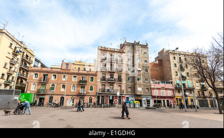 La Barceloneta street scene, Barcelona, Spain. Stock Photo