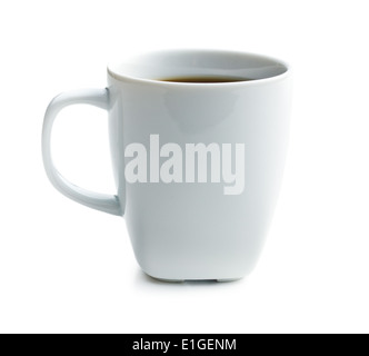 white coffee cup on white background Stock Photo