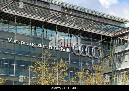 Germany: AUDI AG headquarters in Ingolstadt . 2014/04/22 Stock Photo