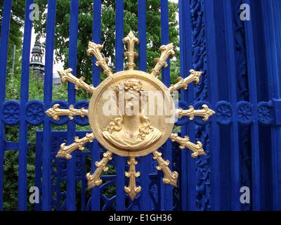Gates at the Djurgården (The Royal Game Park) is an island in central Stockholm. Stock Photo
