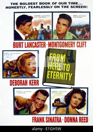 From Here to Eternity a 1953 drama film starring Burt Lancaster, Montgomery Clift and Deborah Kerr. Stock Photo