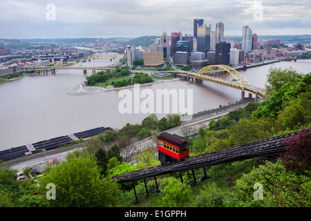 Duquesne incline in Pittsburgh PA Stock Photo