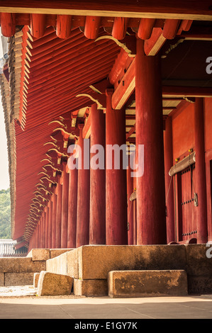 Jongmyo is a Confucian shrine in Seoul, South Korea. The shrine is a famous landmark and a UNESCO World Heritage Site. Stock Photo