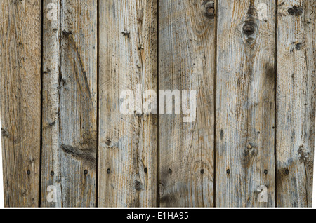 Background of an old rough weathered wooden wall Stock Photo