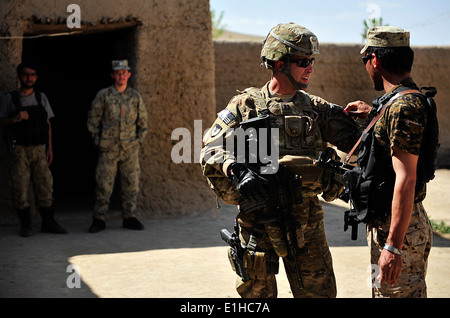 A U.S. Army Advisor from 2nd Security Force Assistance Brigade leads a ...