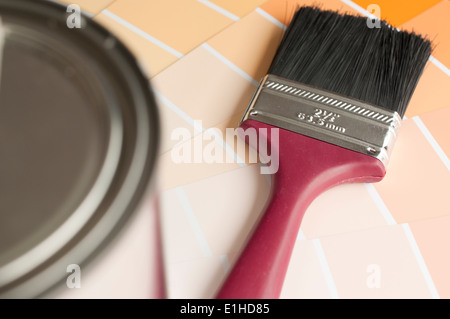 Choosing your color with sample color chart Stock Photo