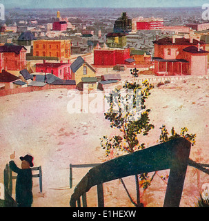 Birdseye view of El Paso, Texas, 1905 Stock Photo