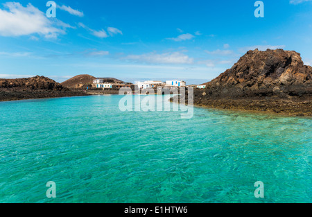 El Puertito, La Isla de Lobos, Fuerteventura, Canary Islands, Spain. Stock Photo