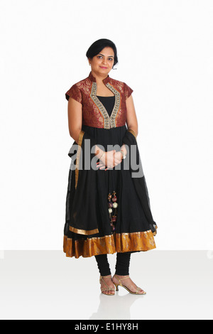A lady in traditional indian outfit, Pune, India Stock Photo