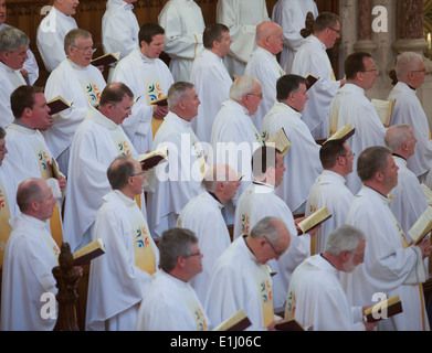 Maynooth College,Maynooth,Ireland,1st June 2014,15 Seminarians were ordained to the Deaconate in Maynooth College on 1st June. Stock Photo